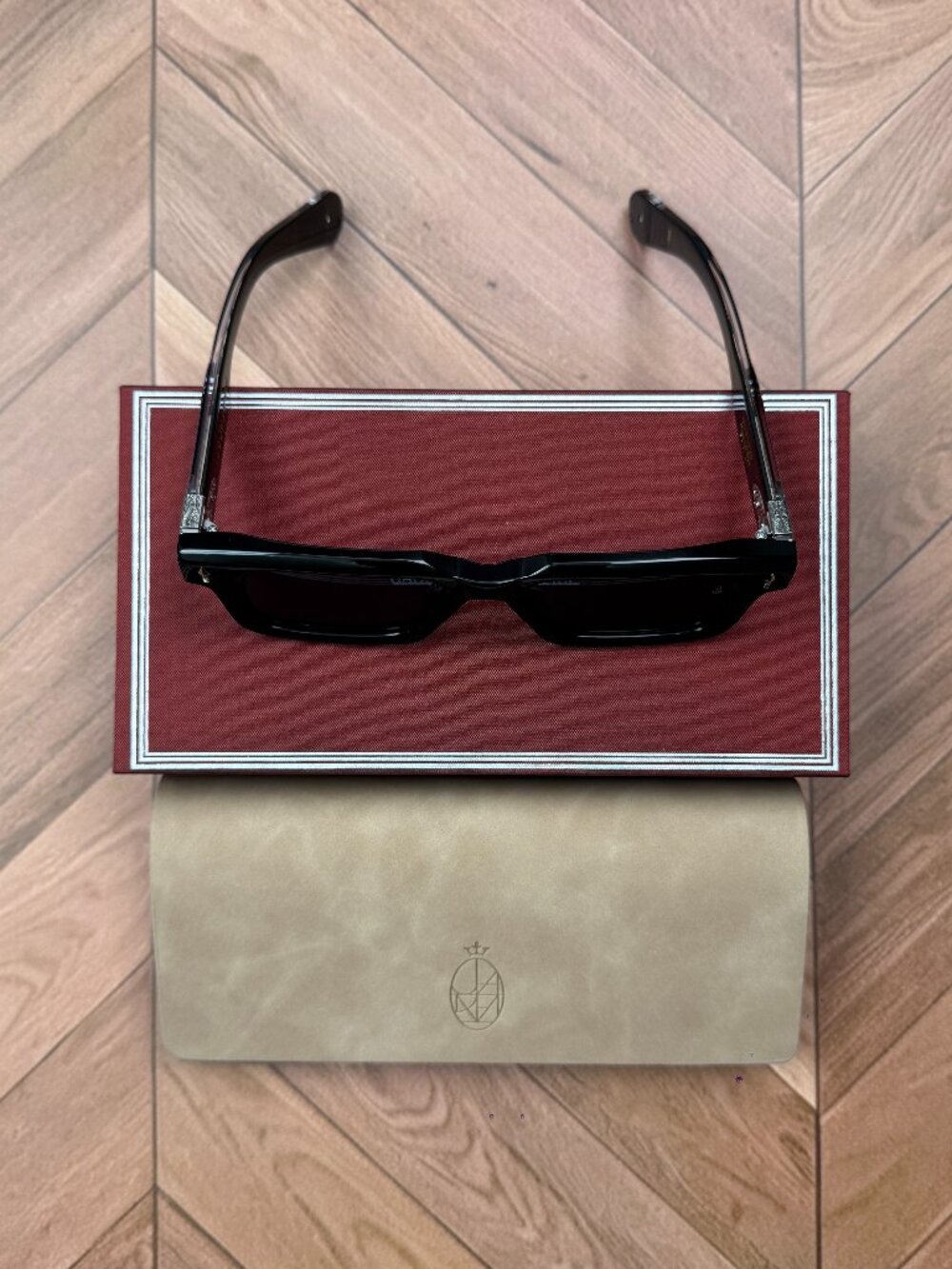 Black Men's Sunglasses with Matching Case